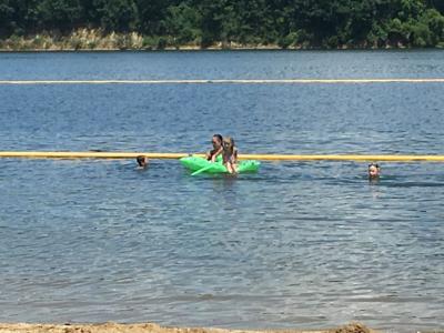 Kids swimming at Lake Shelbyville