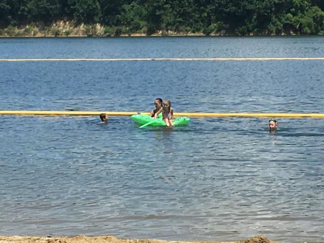 Kids swimming at Lake Shelbyville