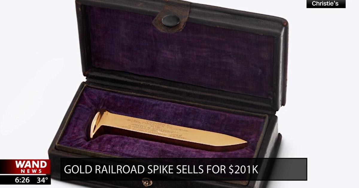 Gold railroad spike sells for $201K | Videos | wandtv.com