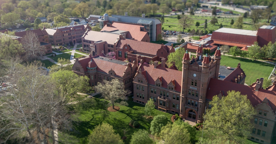 Millikin University Aerial tilt shift