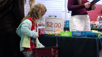 Young Shoppers make their way to the Holiday Store in Springfield
