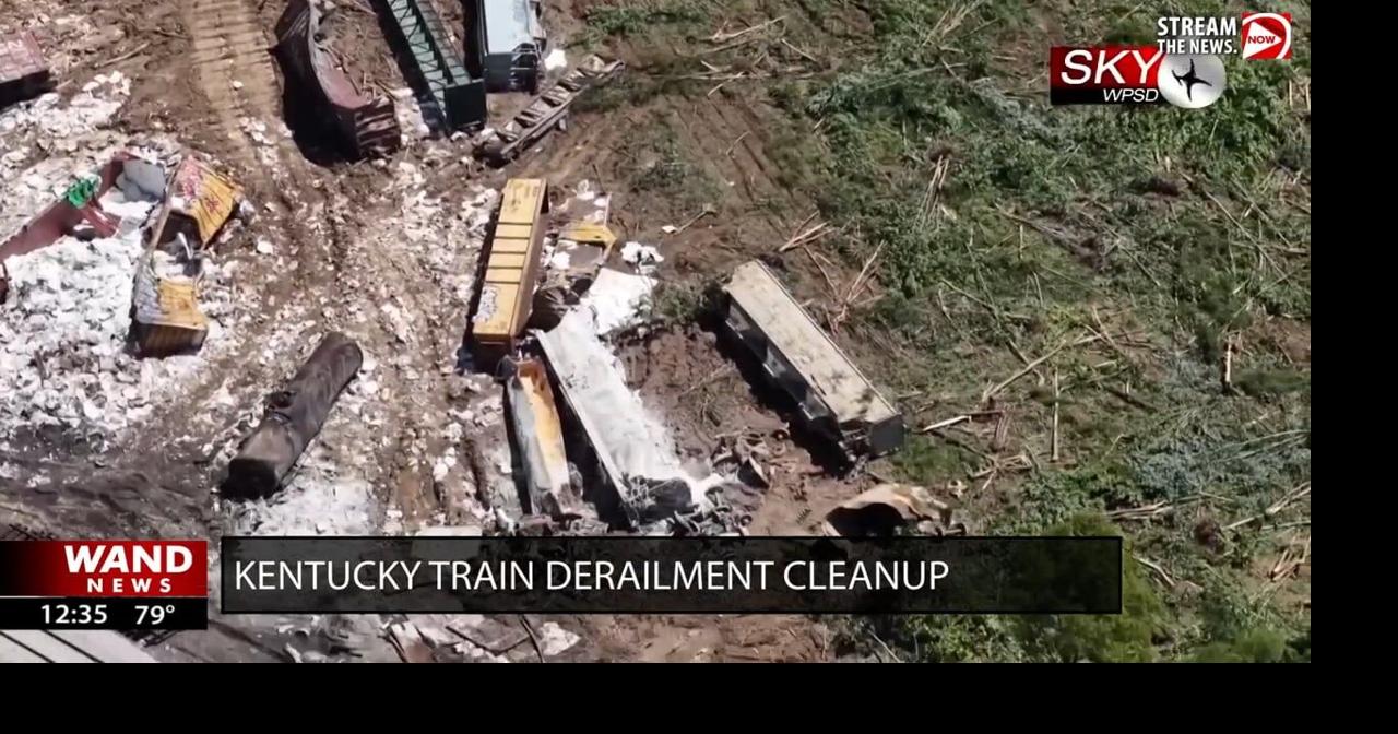 Kentucky train derailment cleanup continues