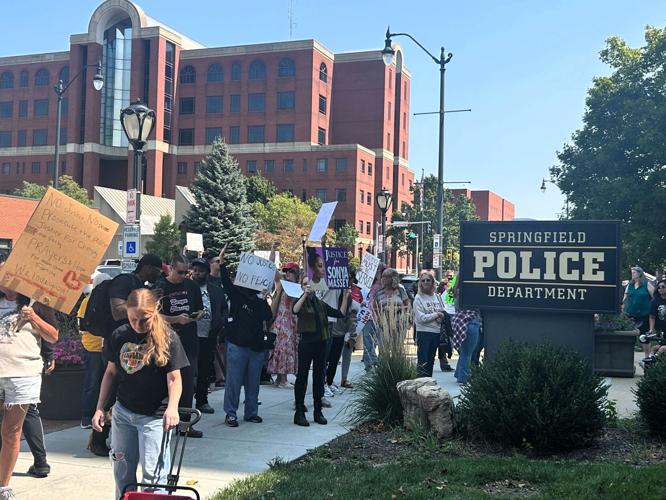 Demonstrators Springfield Police Accountability