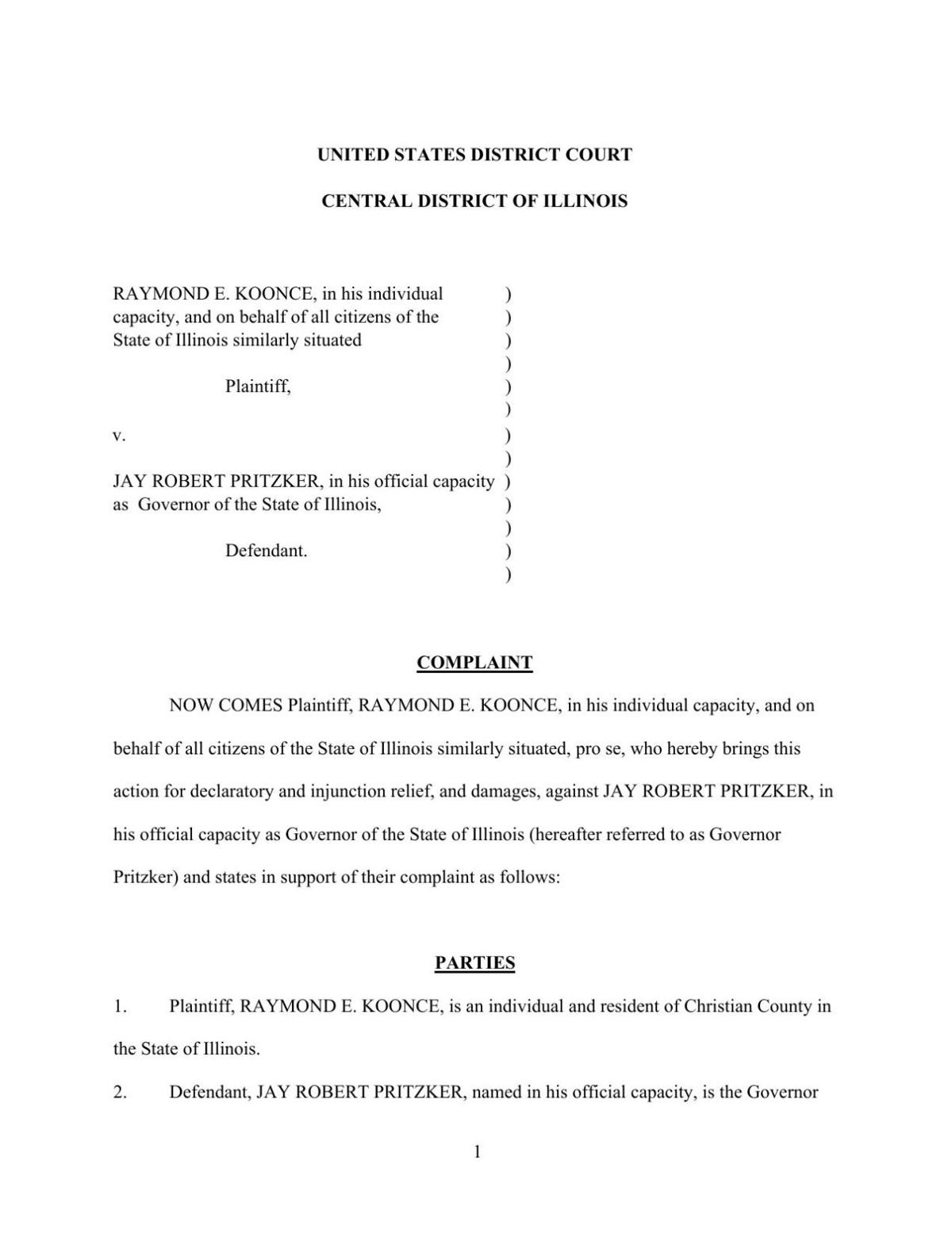 Ray Koonce Federal Lawsuit