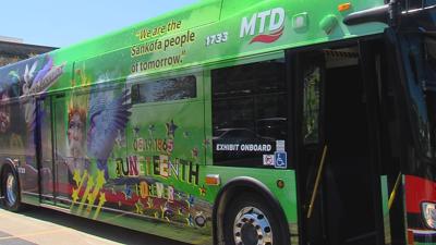 Champaign Mass Transit District unveils Juneteenth themed sprinter