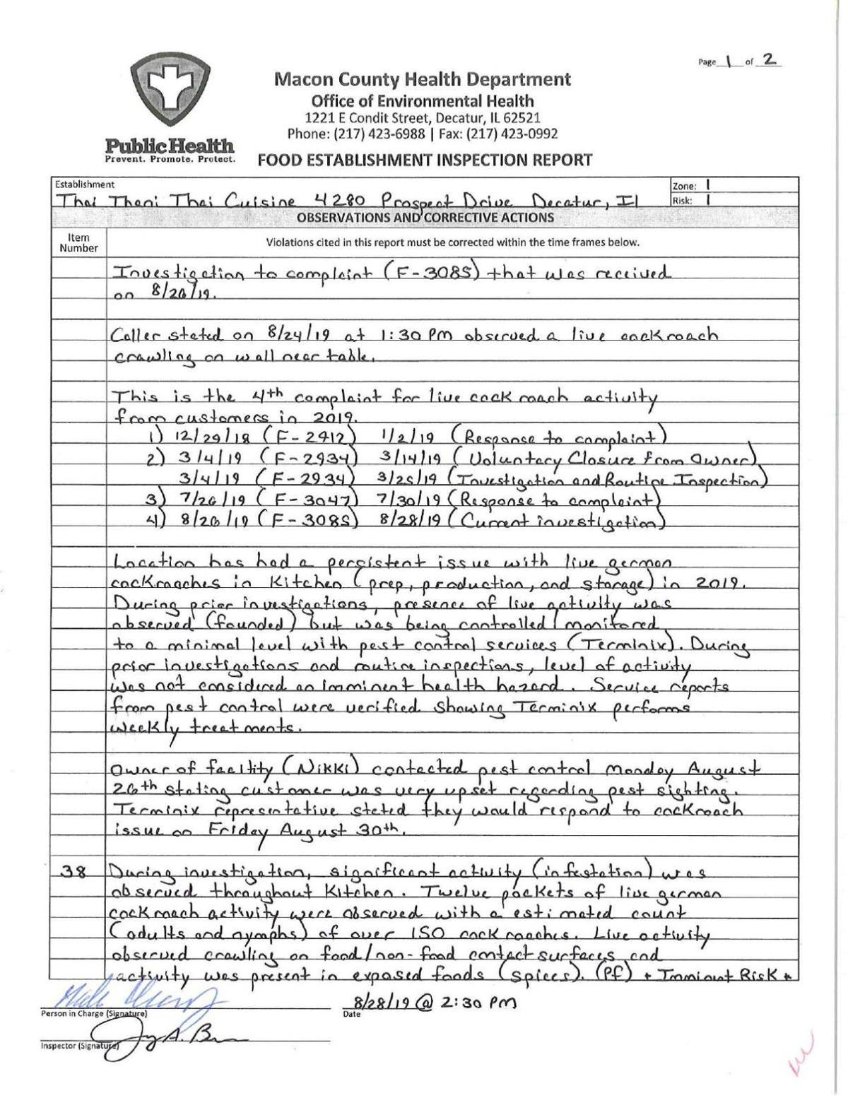Thai Thani health department report