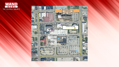 Urbana No Kings March Route 3.28