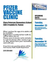 Ford County Pfizer clinics
