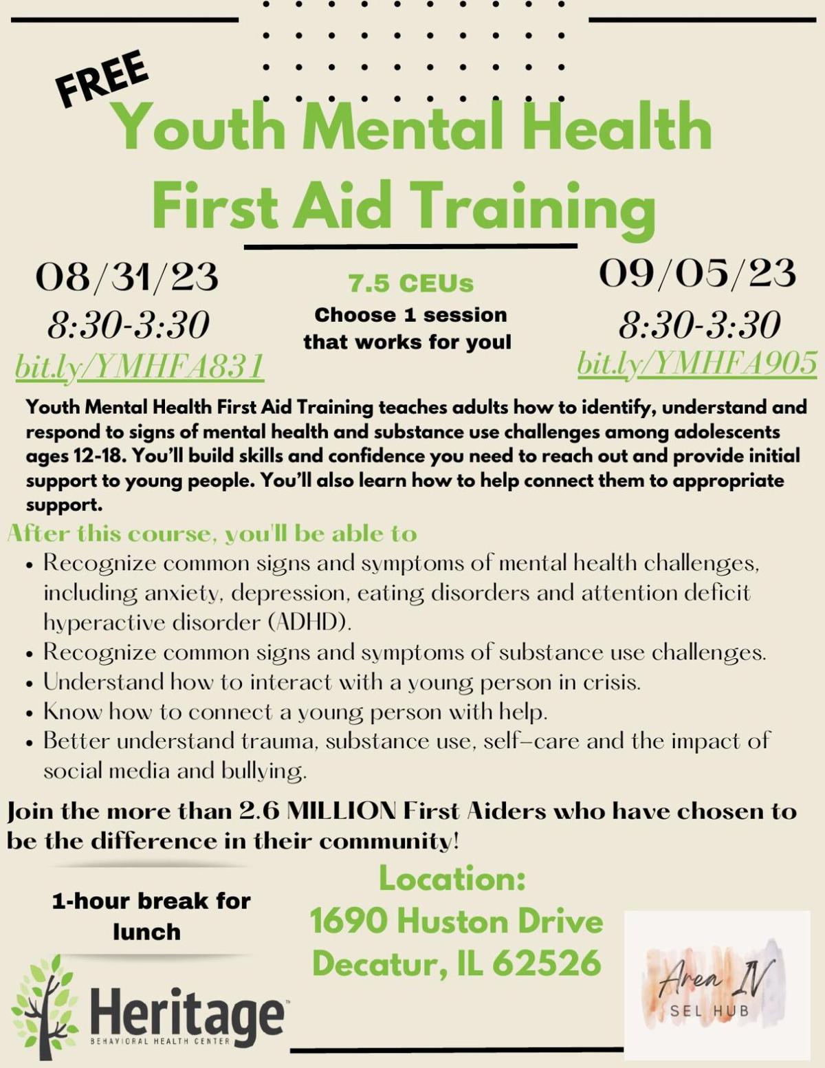 Youth Mental Health First Aid Training