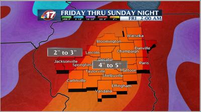 Heavy rain to impact central Illinois over the weekend