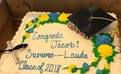 Word in graduation cake order censored