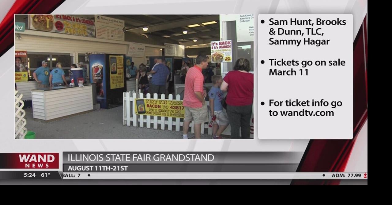 Illinois State Fair performers include Sam Hunt, TLC, Disturbed, Sammy