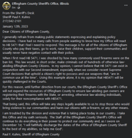 Effingham County Sheriff Statement