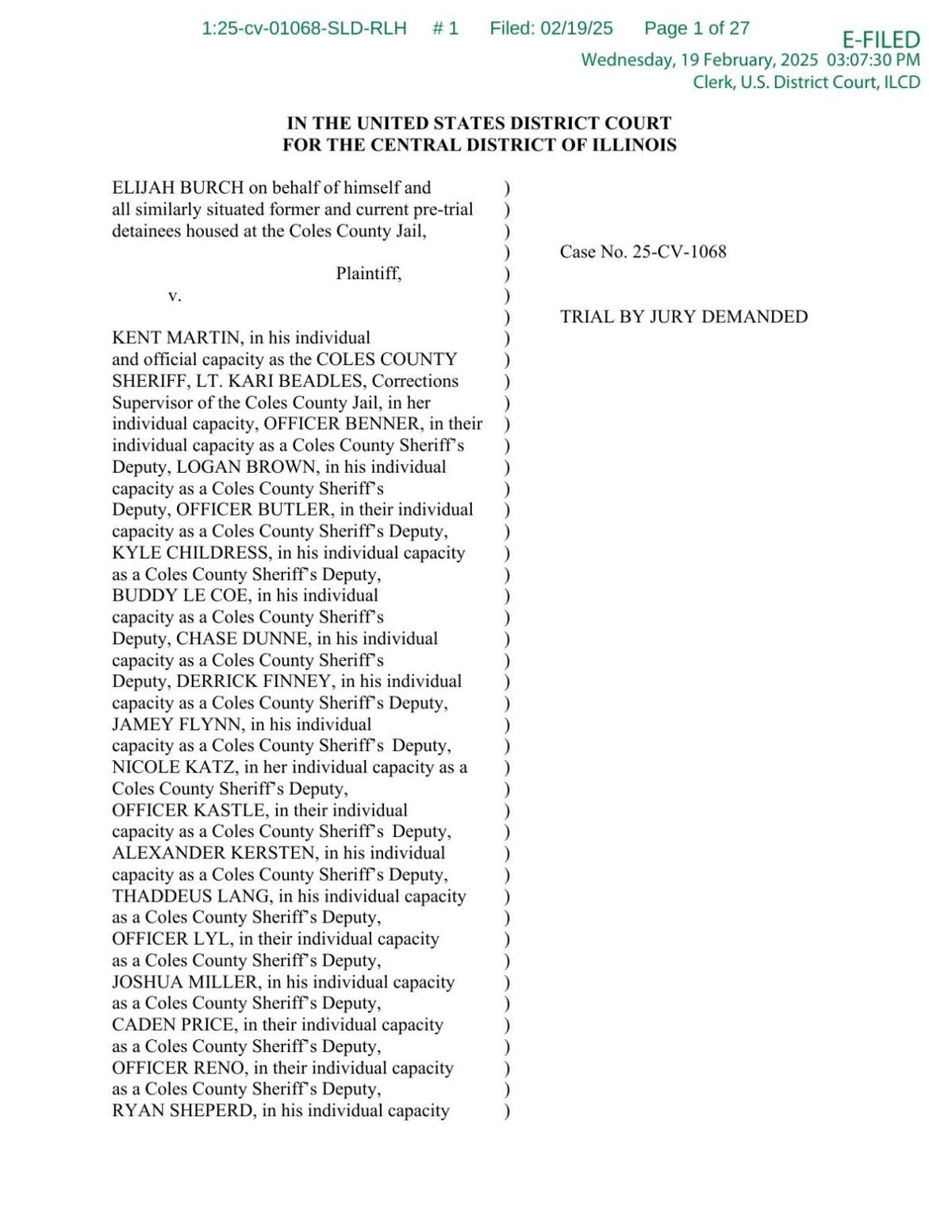 Burch et al v. Martin et al