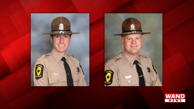 Illinois State Police Troopers Corey Thompsen and Todd Hanneken