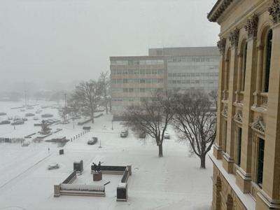 Snowy Capitol views in Springfield 1/5/2025