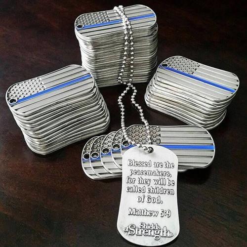 Point 27 Thin Blue Line necklace