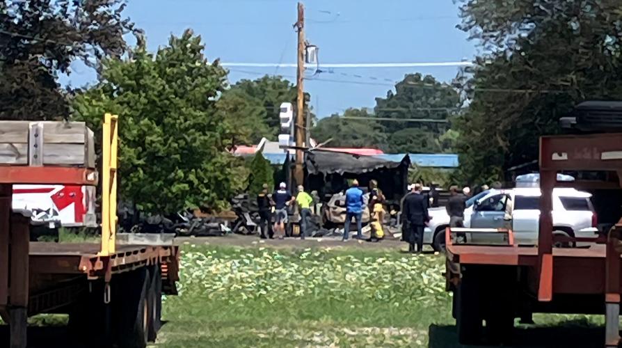 Police presence at house fire in Gibson City