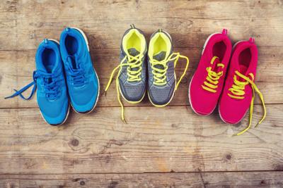 Sneakers on the floor