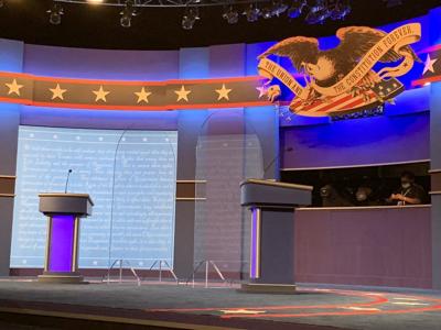 COVID-19 plexiglass barriers - Oct. 22 presidential debate