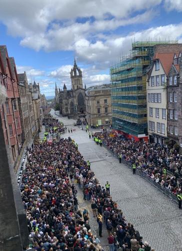 Procession heading to St. Giles Cathedral, Scotland