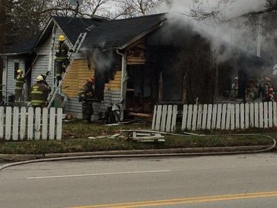 Crews work to extinguish fire at Maroa home