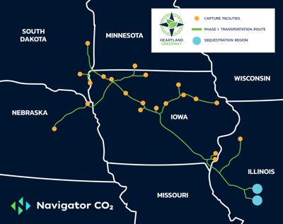 Proposed Phase 1 Map for Heartland Greenway