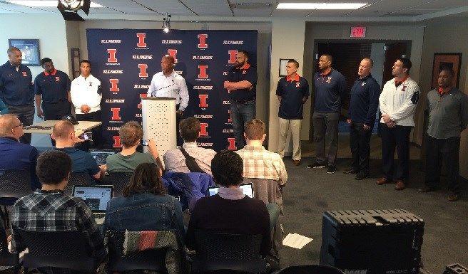 Smith Introduces Illinois Football Staff Sports Wandtv Com