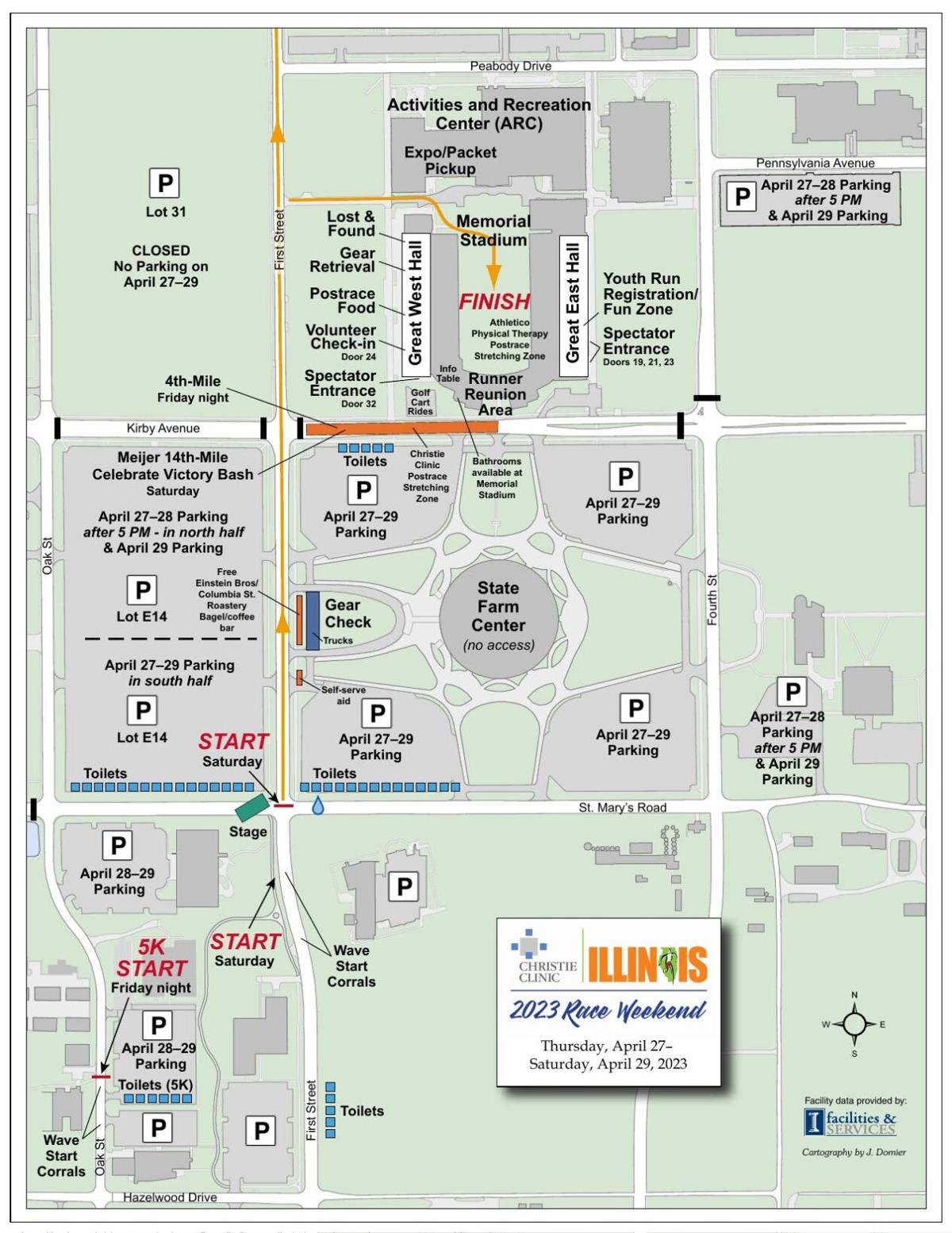 Christie Clinic Illinois 2023 Race Parking
