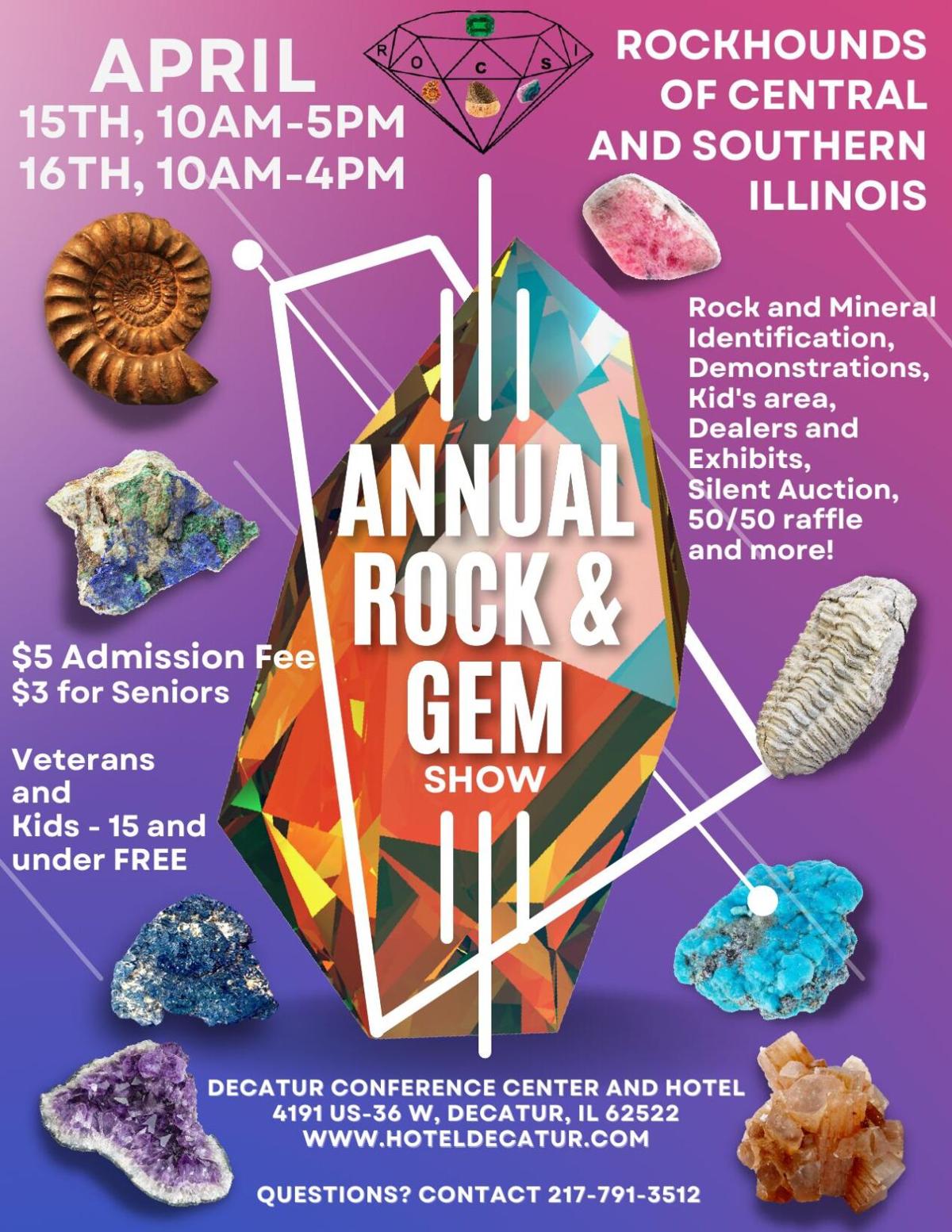 Rock and gem show to be hosted at Decatur Conference Center Community