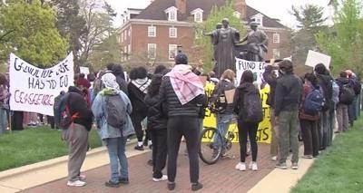 Students demonstrating UIUC 4-24-24