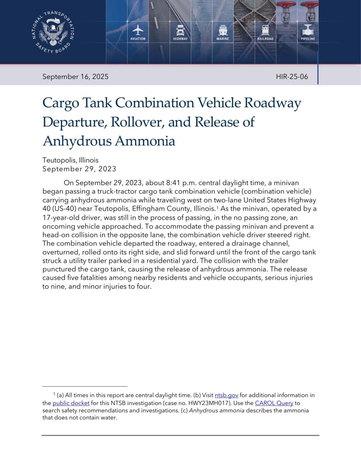 NTSB Final Report