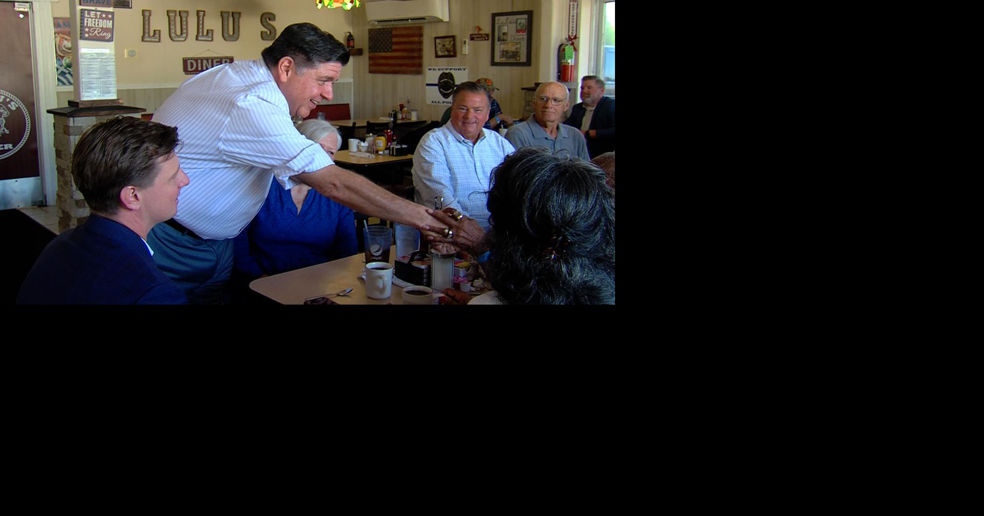 Pritzker, Mitchell campaign with Sangamon County Dems