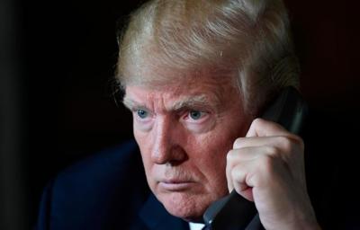 President Trump on phone