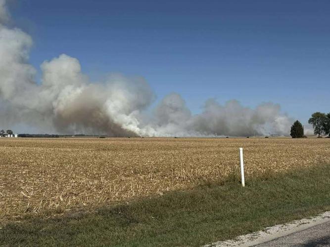 Blue mound field fire