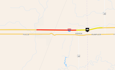 Interstate 74 near Ogden on Jan. 10, 2024