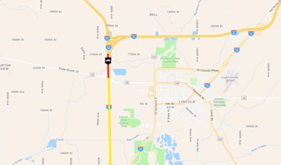 Interstate 55 near Lincoln on Feb. 3, 2025