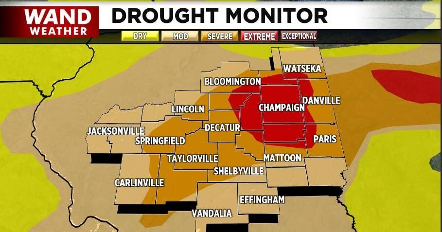 Drought compared to 1 year ago