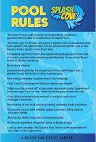 Splash Cove pool rules