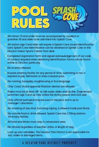 Splash Cove pool rules