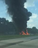 1 dead in fiery interstate crash
