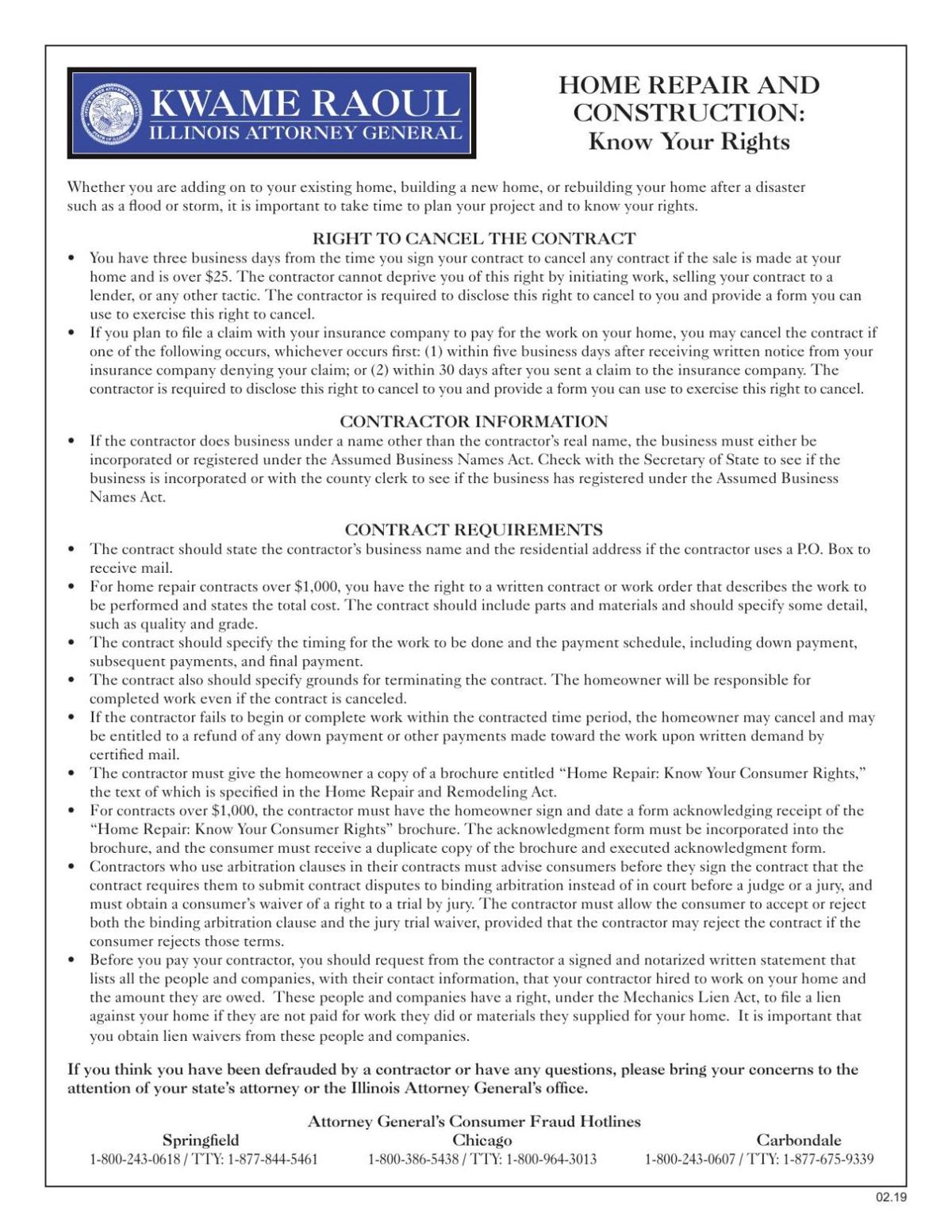 Home Repair: Know Your Rights