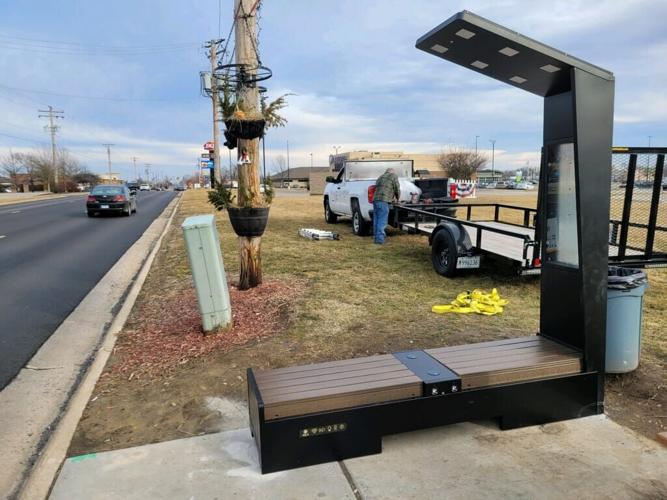 Solar-powered smart bench