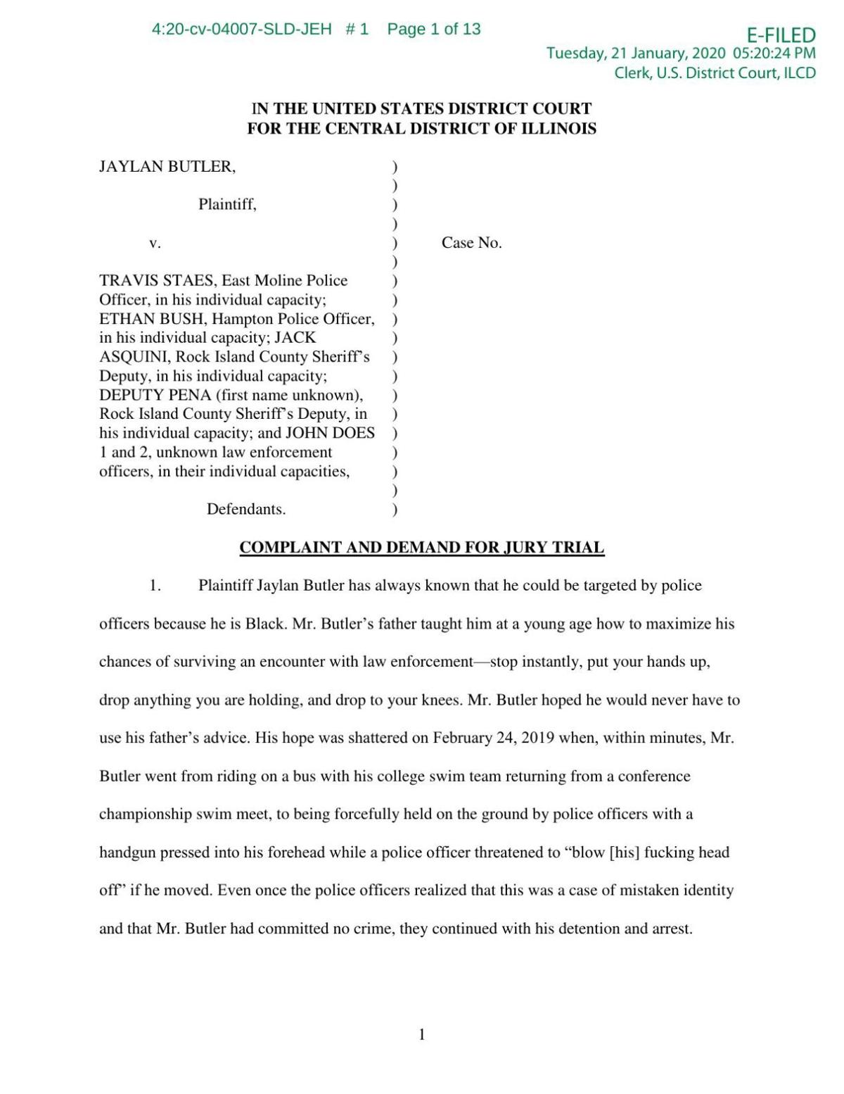 Butler Criminal Complaint