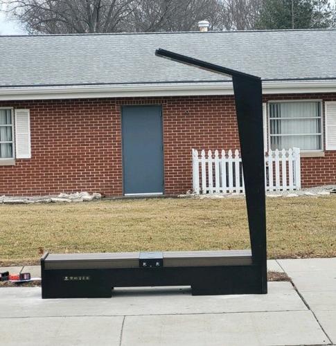 Solar-powered smart bench