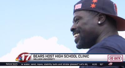 decatur school bears clinic chicago football alex brown wandtv helped defensive former players lead saturday end