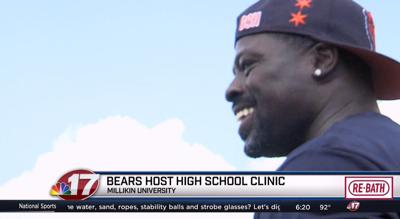 decatur school bears clinic chicago football alex brown wandtv helped defensive former players lead saturday end