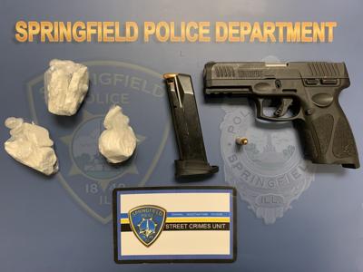 Springfield gun, cocaine seized