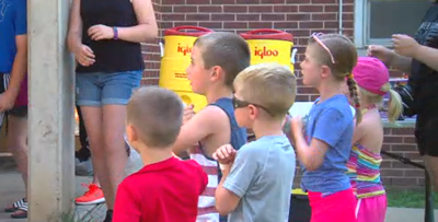 Kids at Tabernacle Baptist Church dancing to a song