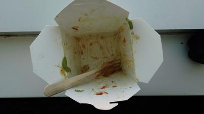 single use food container utensil